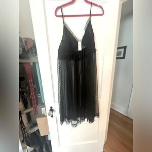 Anthropologie black slip, dress size large